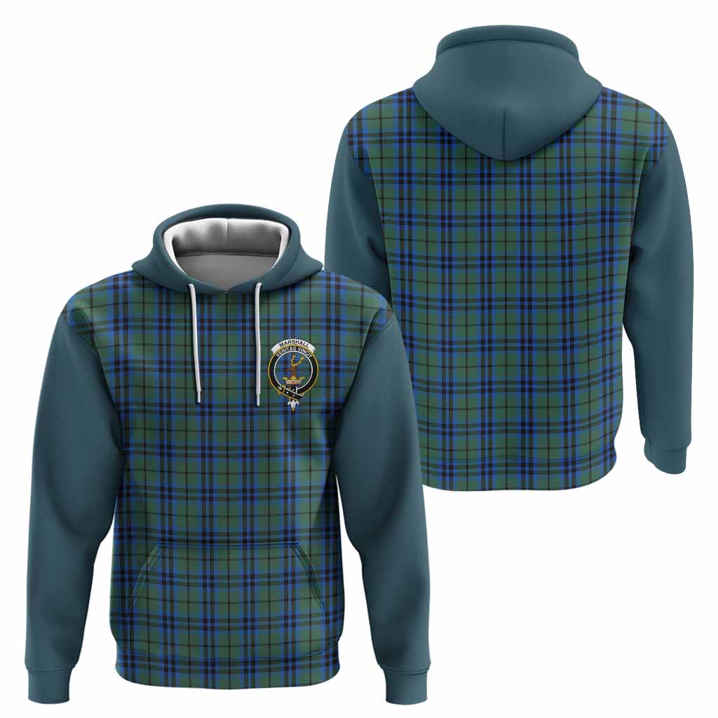 Marshall Tartan Accent Hoodie with Family Crest