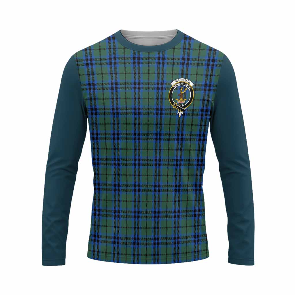 Marshall Tartan Accent Long Sleeve T-Shirt with Family Crest
