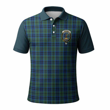 Marshall Tartan Accent Polo Shirt with Family Crest