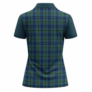 Marshall Tartan Accent Women Polo Shirt with Family Crest
