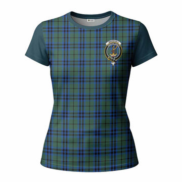 Marshall Tartan Accent Women T shirt with Family Crest