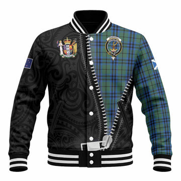 Marshall Tartan Baseball Jacket New Zealand Pattern Unique Zipper Stylized