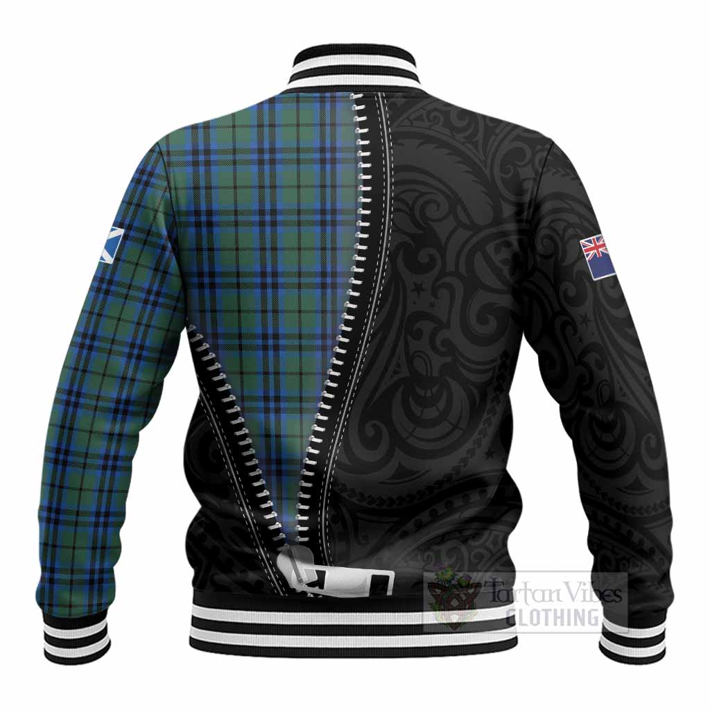 Marshall Tartan Baseball Jacket New Zealand Pattern Unique Zipper Stylized