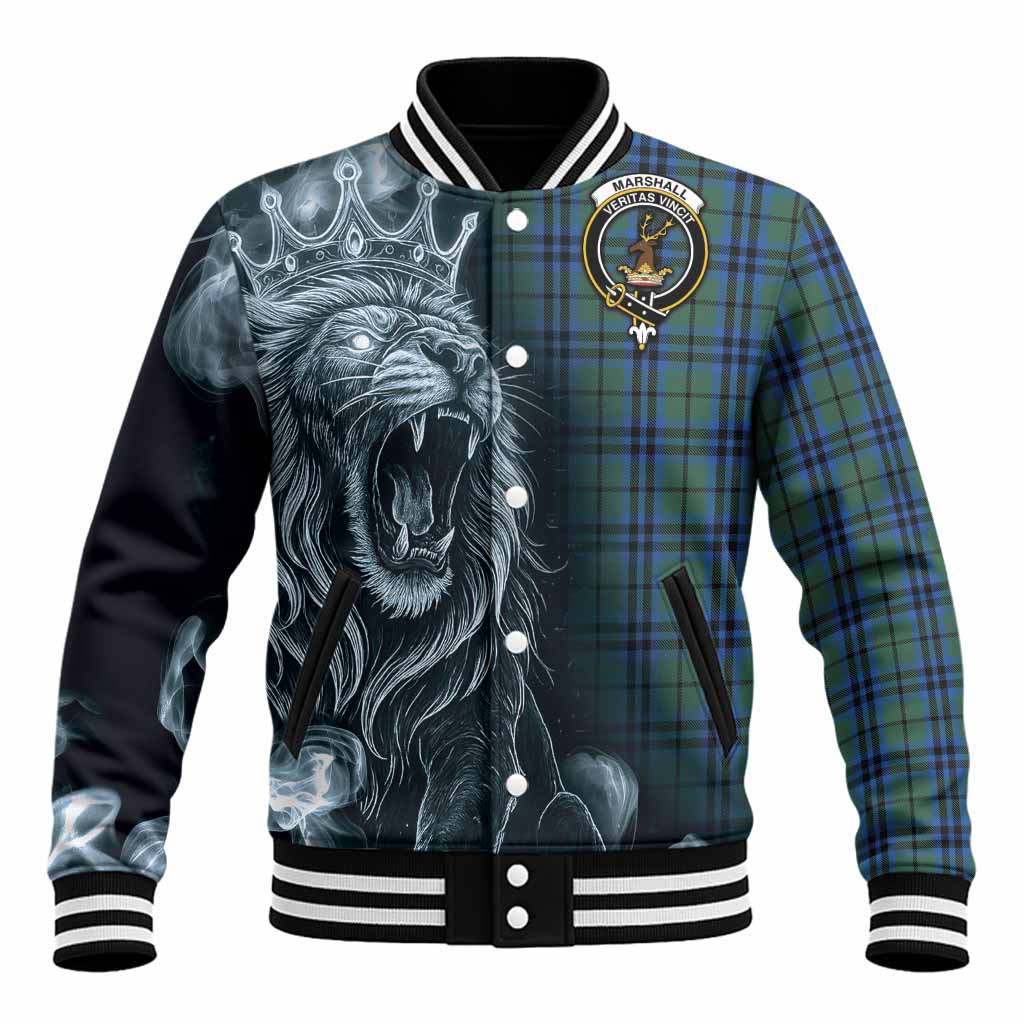 Marshall Tartan Baseball Jacket Roaring Lion Heritage