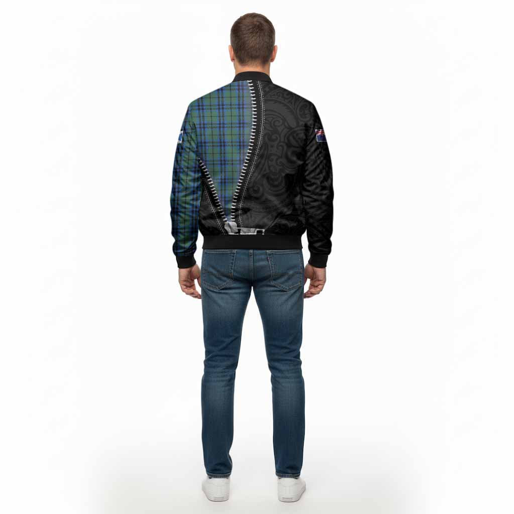 Marshall Tartan Bomber Jacket New Zealand Pattern Unique Zipper Stylized