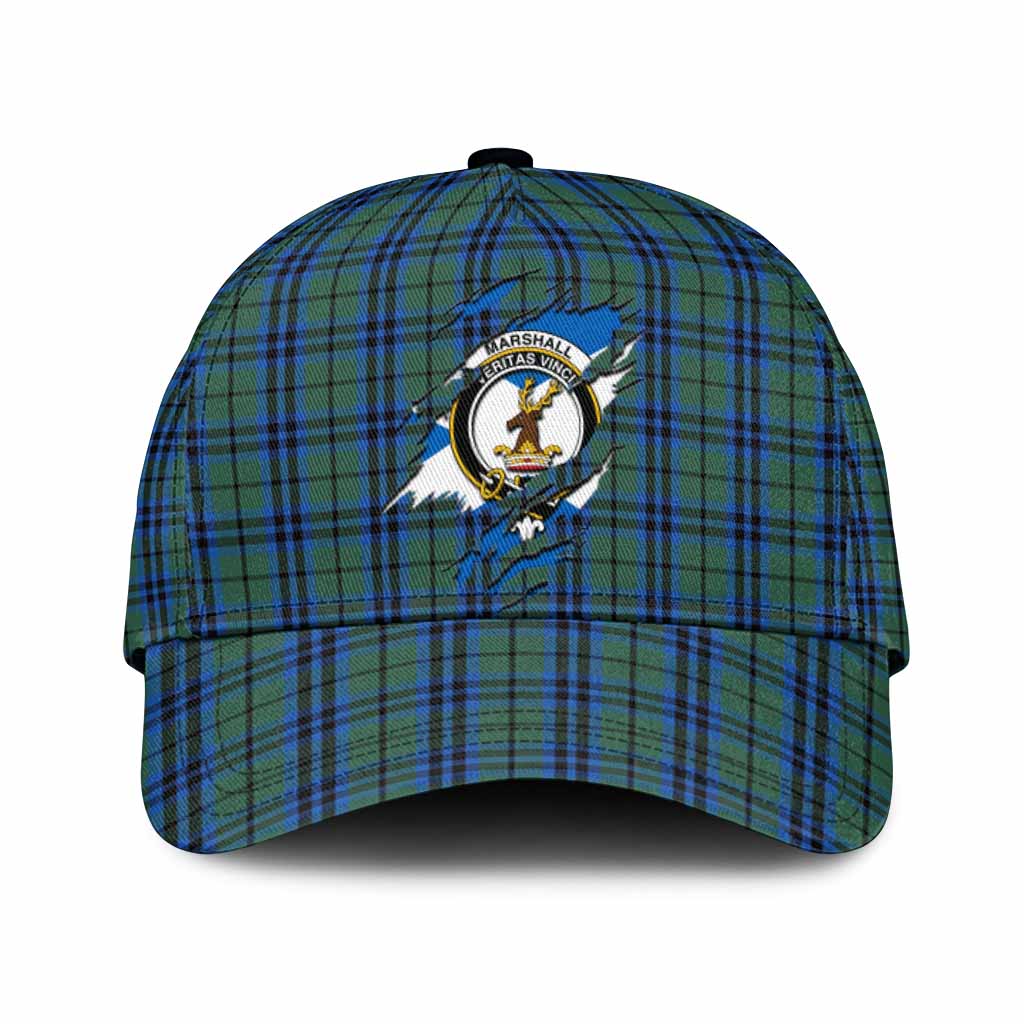 Marshall Tartan Classic Cap with Family Crest In Me Style
