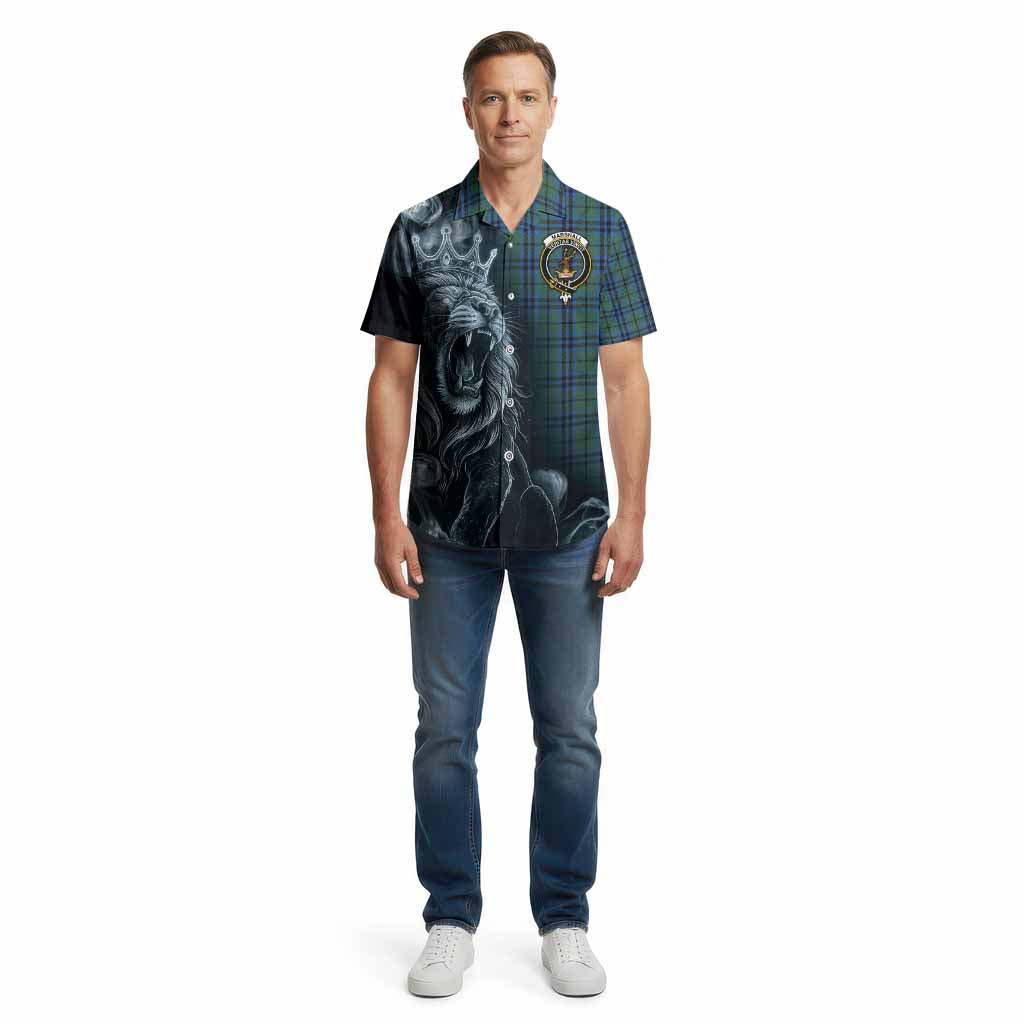 Marshall Tartan Cotton Hawaiian Shirt Roaring Lion Heritage