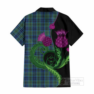 Marshall Tartan Cotton Hawaiian Shirt Traditional Scottish Thistle