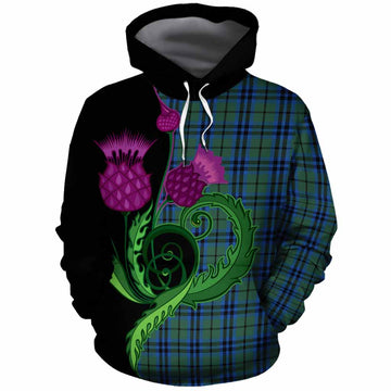 Marshall Tartan Cotton Hoodie Traditional Scottish Thistle