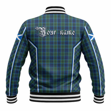 Marshall Tartan Crest Baseball Jacket Scotland Coat of Arm Flag Style - Tartan Vibes Clothing