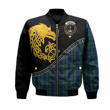 Marshall Tartan Crest Bomber Jacket Legendary Dragon Knot Half Style