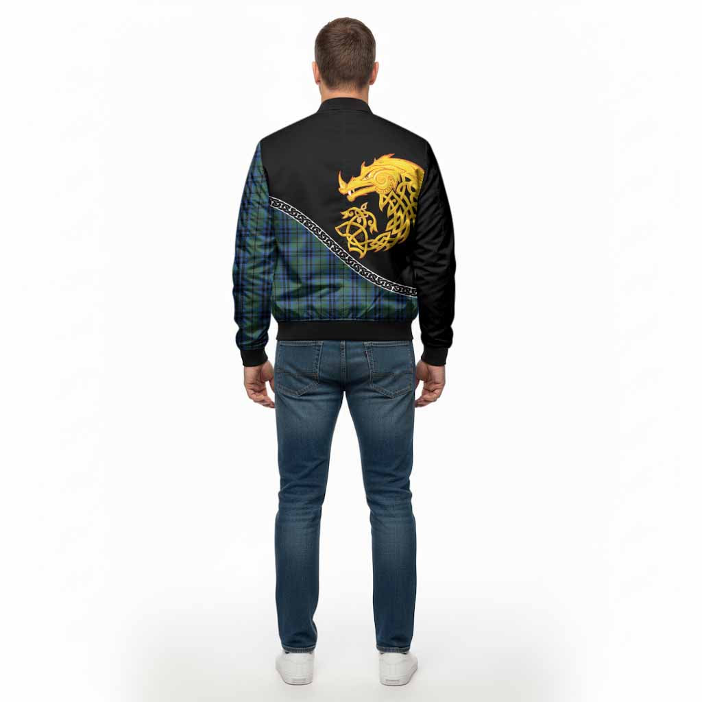 Marshall Tartan Crest Bomber Jacket Legendary Dragon Knot Half Style