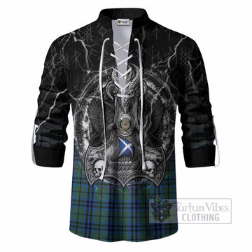 Marshall Tartan Crest Ghillie Shirt Celtic Odin's Raven Legacy
