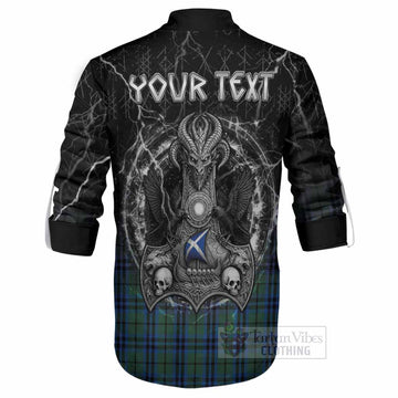 Marshall Tartan Crest Ghillie Shirt Celtic Odin's Raven Legacy