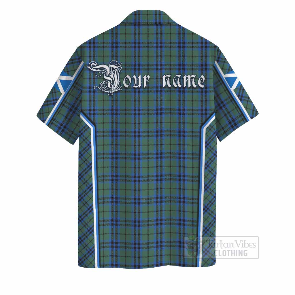 Marshall Tartan Crest Hawaiian Shirt Scotland Coat of Arm Flag Style - Tartan Vibes Clothing