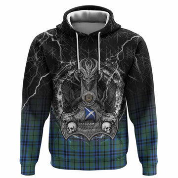 Marshall Tartan Crest Hoodie Celtic Odin's Raven Legacy