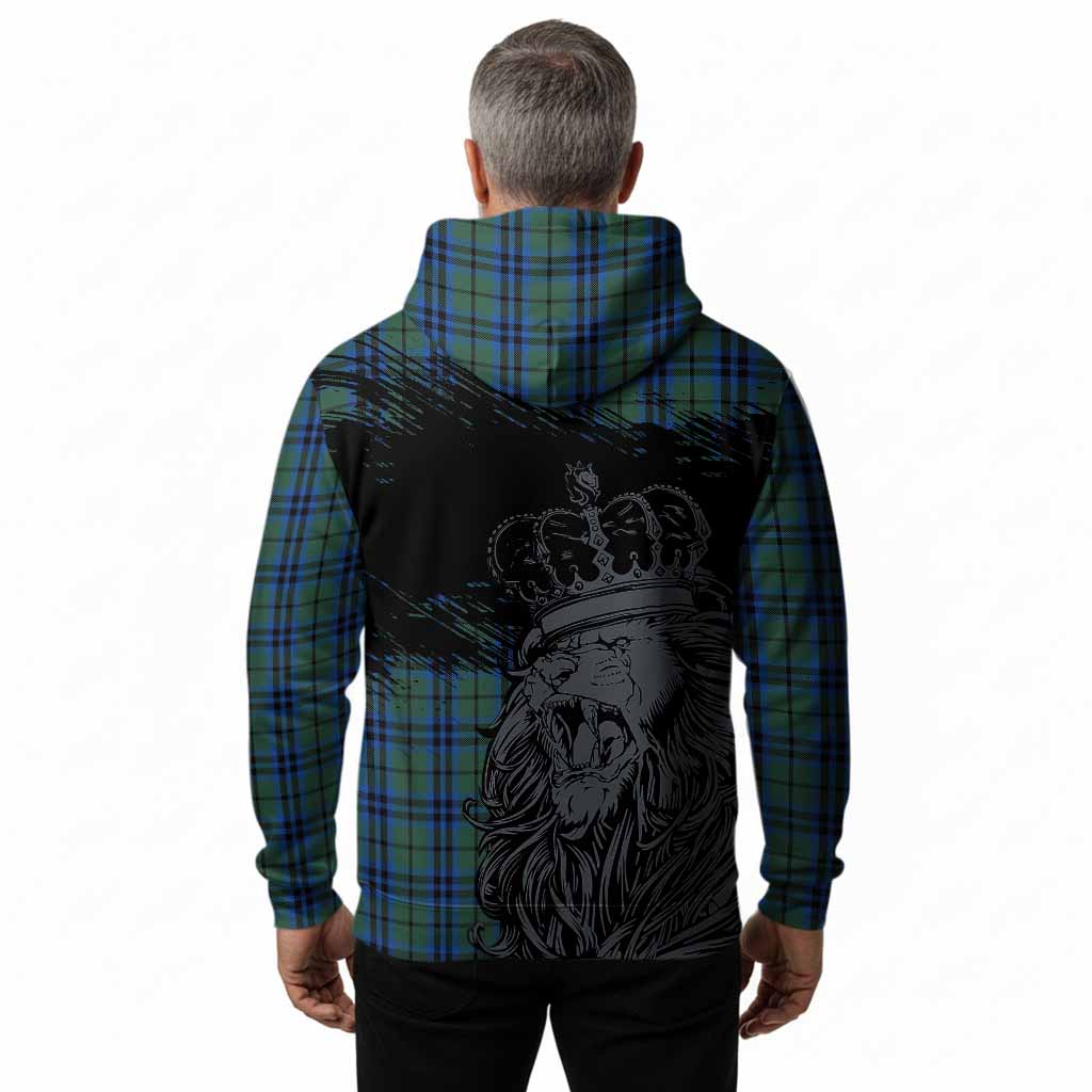 Marshall Tartan Crest Hoodie Crowned Lion Heritage Style