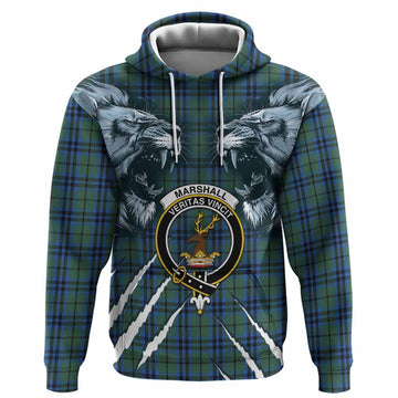 Marshall Tartan Crest Hoodie Ferocious Lion Style