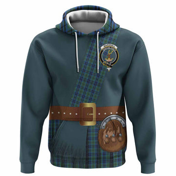 Marshall Tartan Crest Hoodie Kilt Costume Style