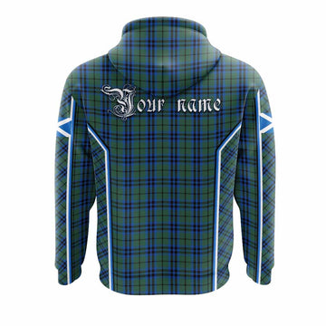 Marshall Tartan Crest Hoodie Scotland Coat of Arm Flag Style