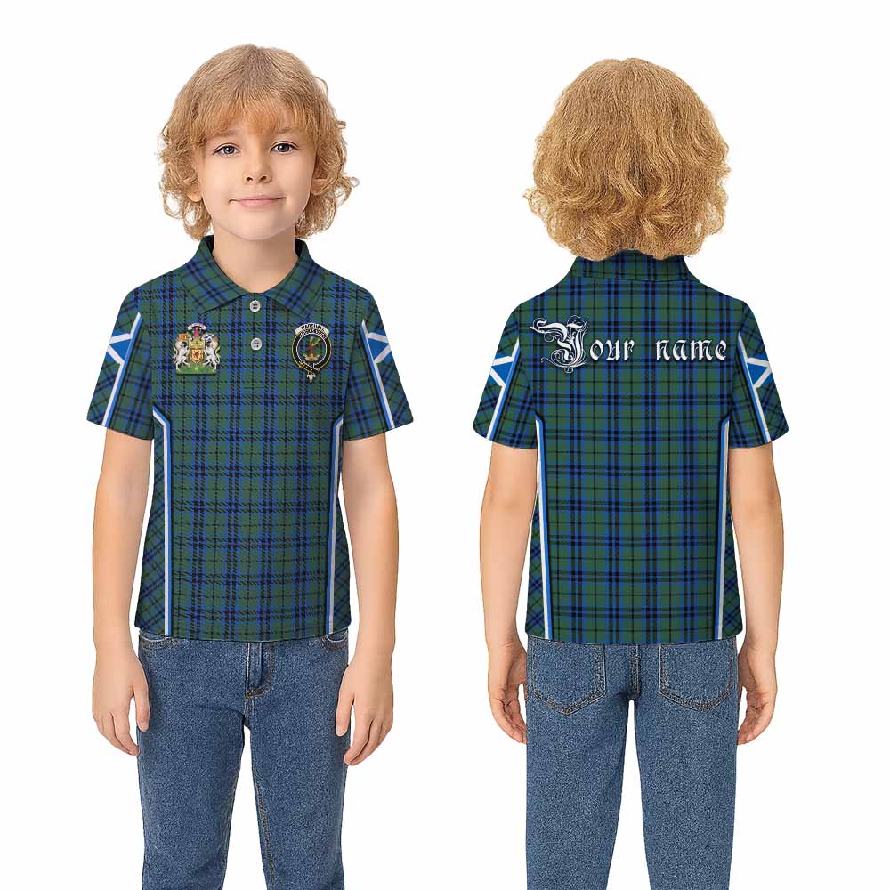 Marshall Tartan Crest Kid Polo Shirt Scotland Coat of Arm Flag Style - Tartan Vibes Clothing
