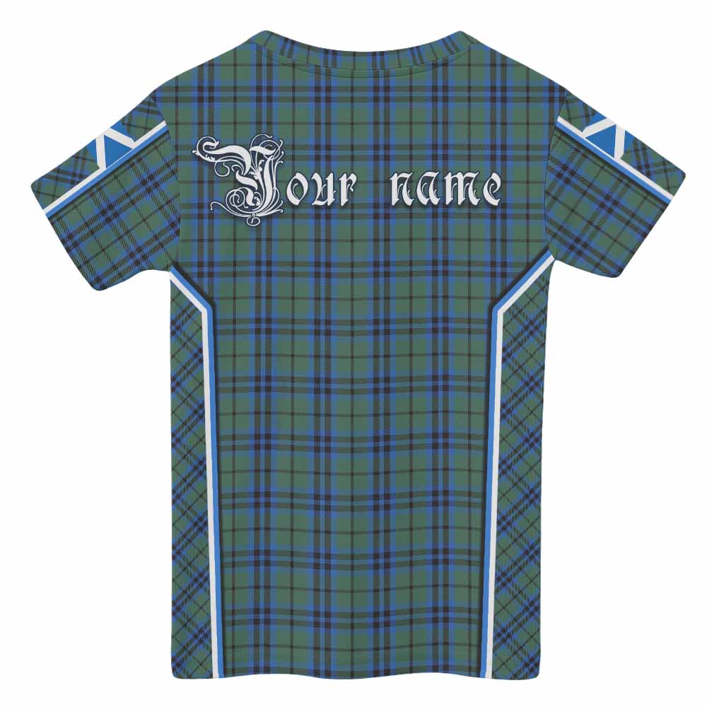 Marshall Tartan Crest Kid T-shirt Scotland Coat of Arm Flag Style - Tartan Vibes Clothing