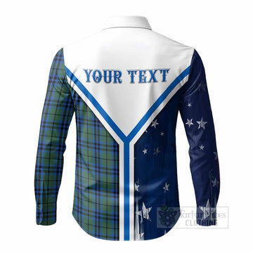 Marshall Tartan Crest Long Sleeve Button Shirts Scottish-American Heritage