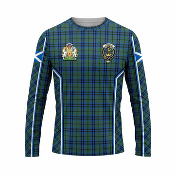 Marshall Tartan Crest Long Sleeve T-Shirt Scotland Coat of Arm Flag Style - Tartan Vibes Clothing