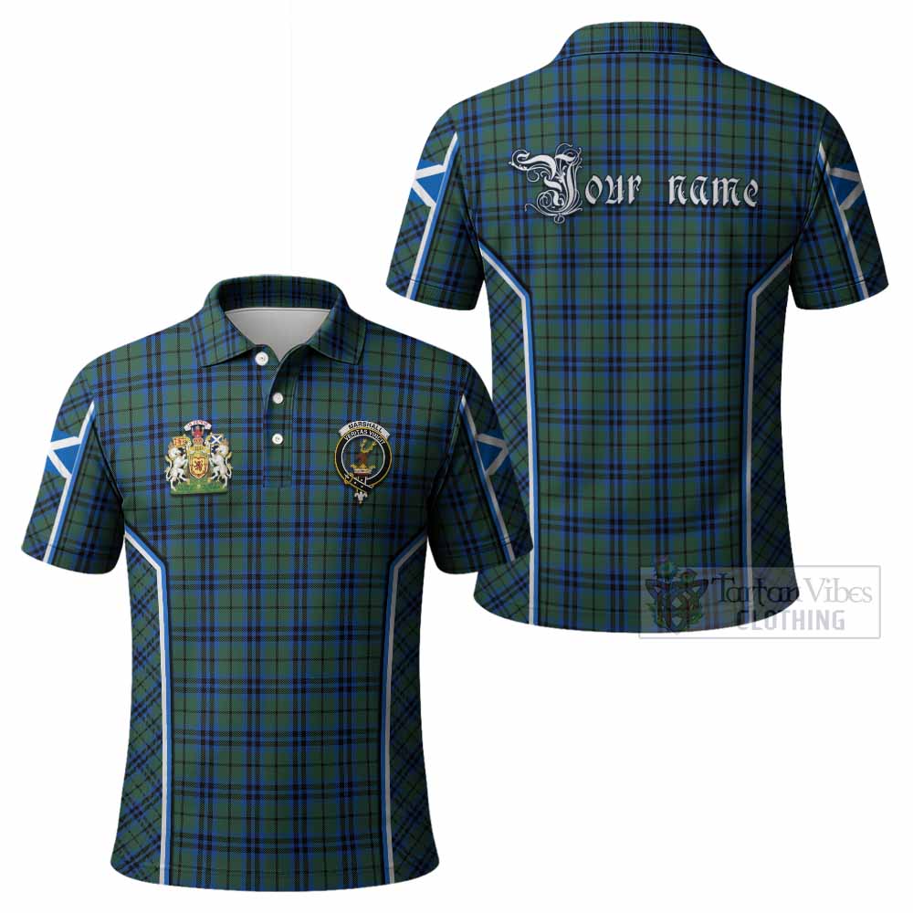 Marshall Tartan Crest Polo Shirt Scotland Coat of Arm Flag Style - Tartan Vibes Clothing