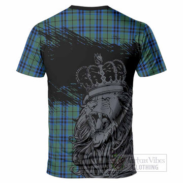 Marshall Tartan Crest T-Shirt Crowned Lion Heritage Style