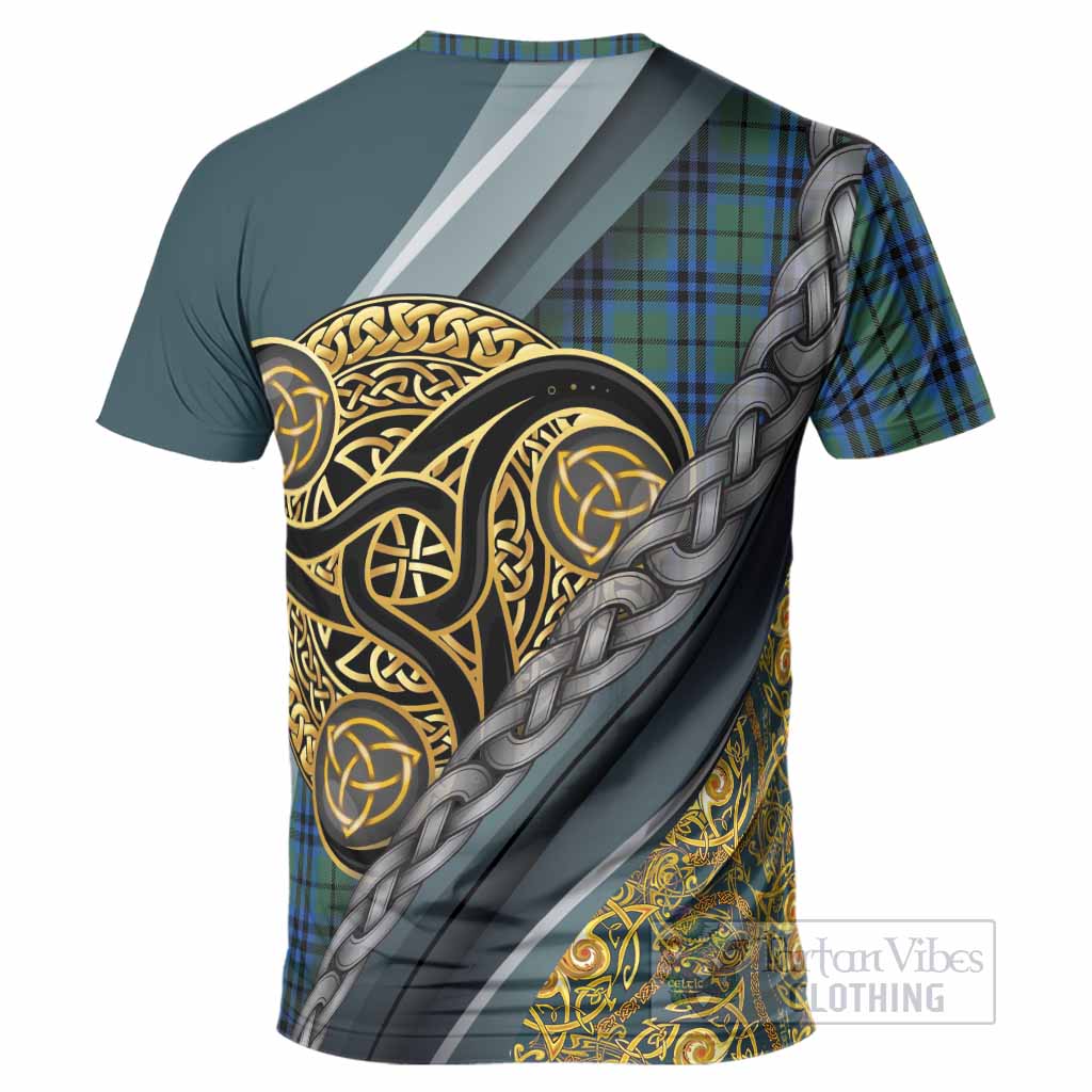 Marshall Tartan Crest T-Shirt Scottish Triskele Celtic