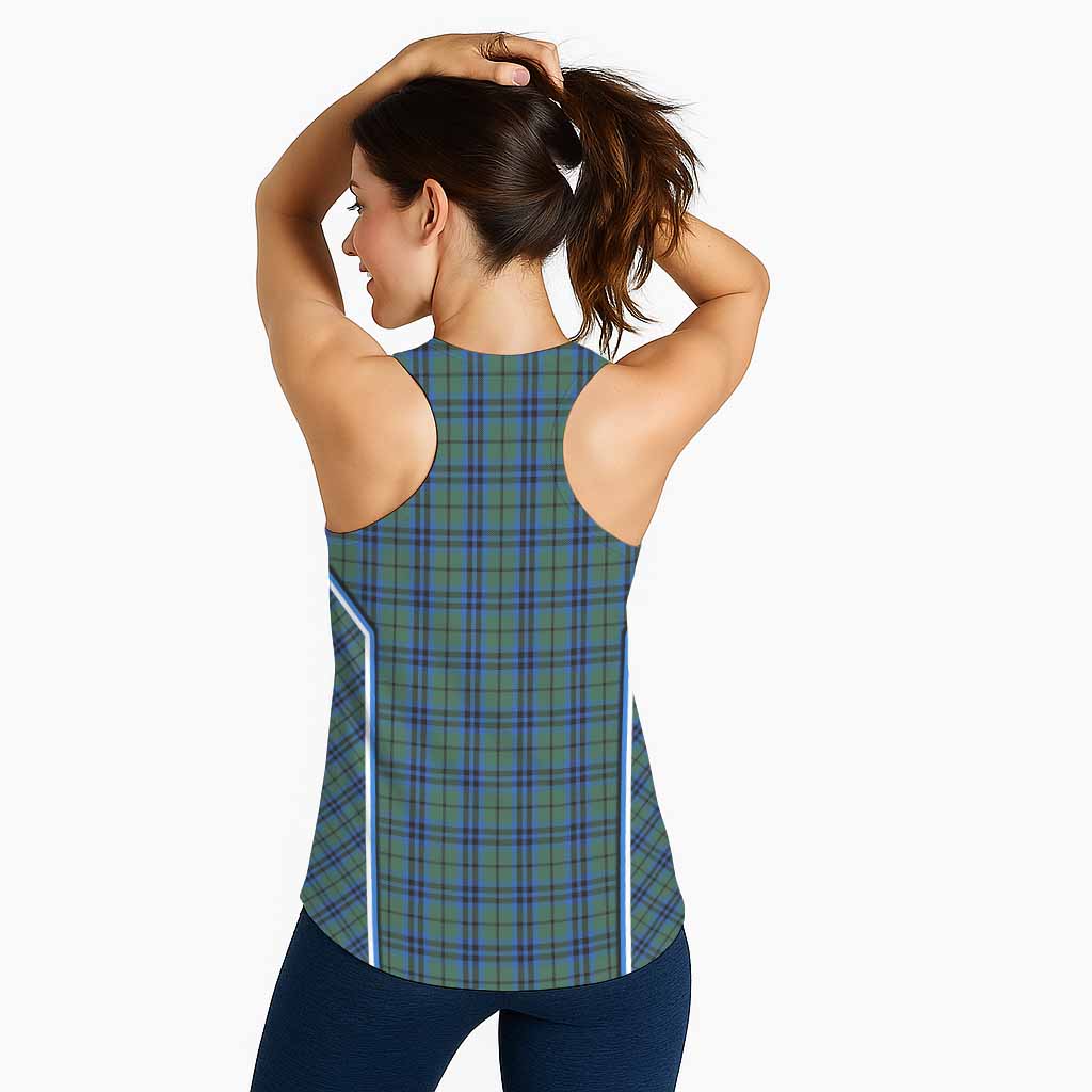 Marshall Tartan Crest Women Racerback Tanks Scotland Coat of Arm Flag Style - Tartan Vibes Clothing