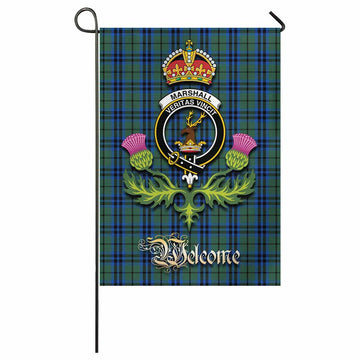 Marshall Tartan Family Crest Garden Flag Royal Thistle Welcome Style