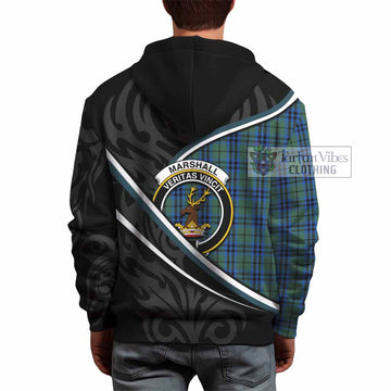 Marshall Tartan Family Crest Hoodie Celtic Scottish Thistle Floral - Tartan Vibes Clothing