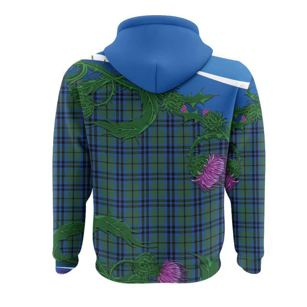 Marshall Tartan Family Crest Hoodie Thistle in Minimalism