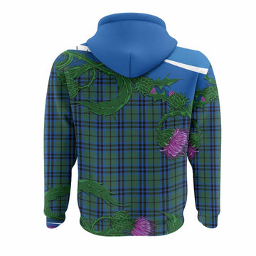 Marshall Tartan Family Crest Hoodie Thistle in Minimalism