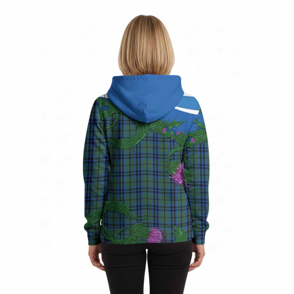 Marshall Tartan Family Crest Hoodie Thistle in Minimalism