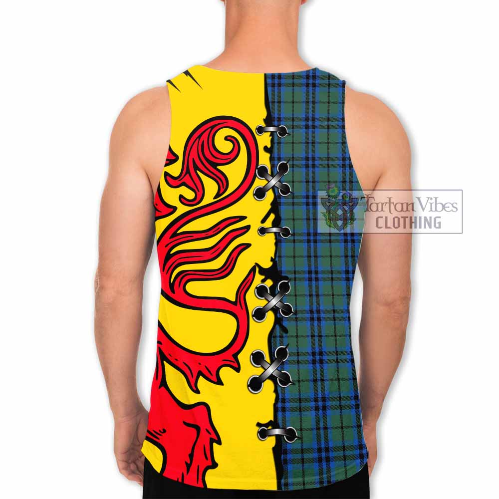Marshall Tartan Family Crest Men Tank Top Lion Rampant Honor - Tartan Vibes Clothing