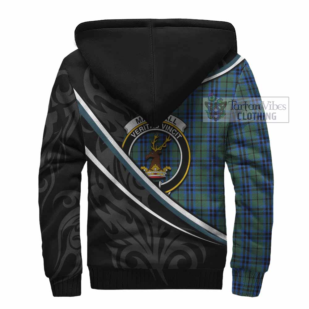 Marshall Tartan Family Crest Sherpa Hoodie Celtic Scottish Thistle Floral - Tartan Vibes Clothing