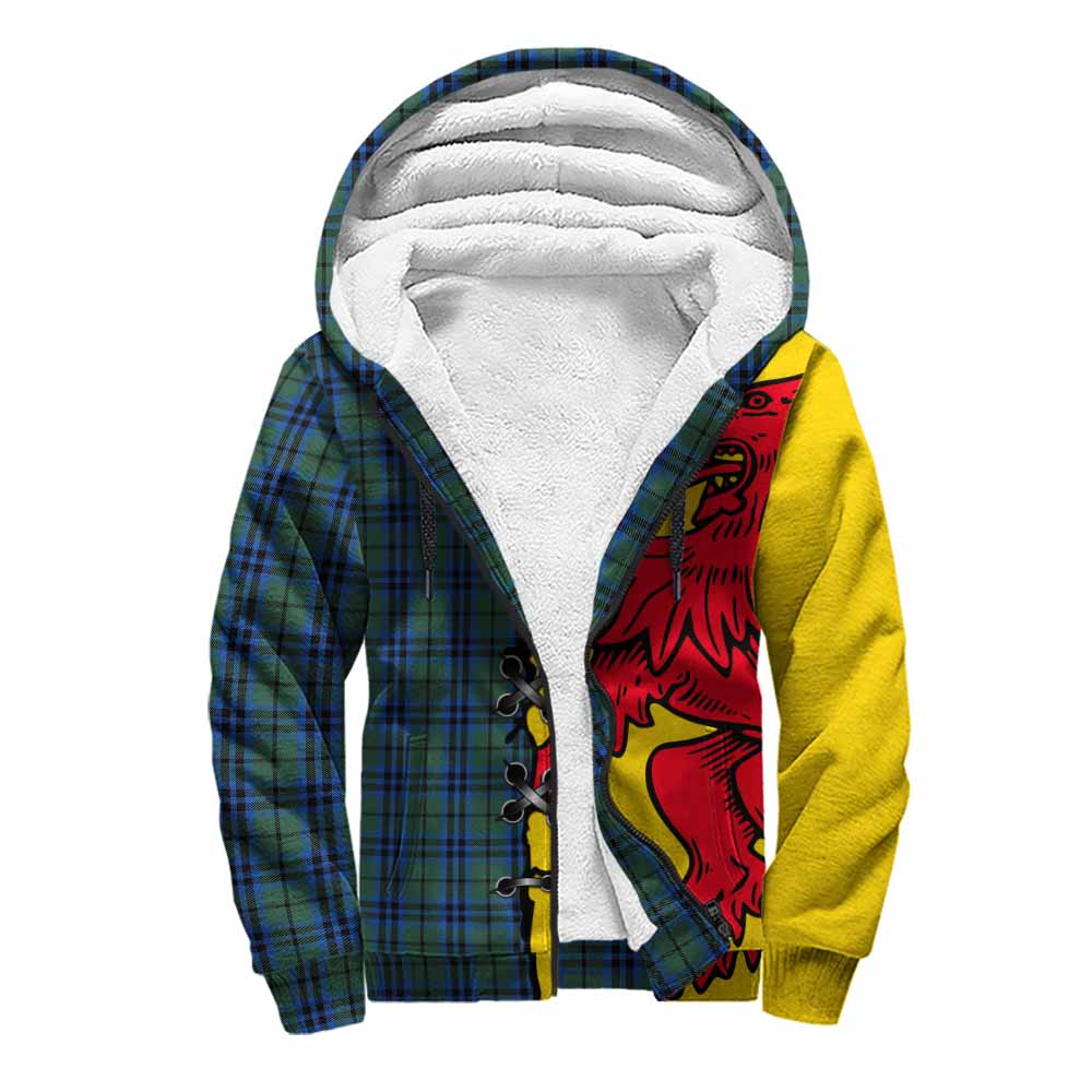 Marshall Tartan Family Crest Sherpa Hoodie Lion Rampant Honor - Tartan Vibes Clothing