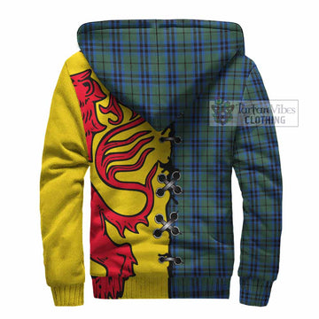 Marshall Tartan Family Crest Sherpa Hoodie Lion Rampant Honor