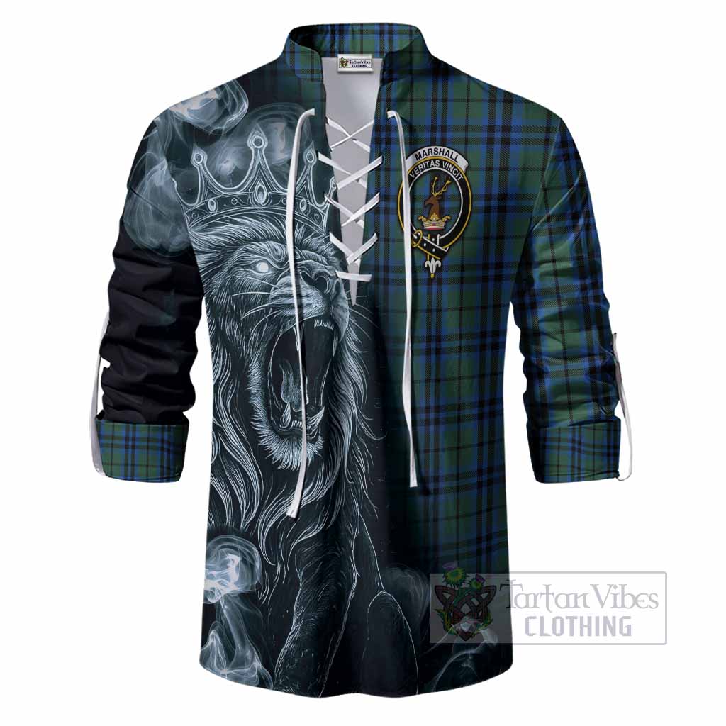 Marshall Tartan Ghillie Shirt Roaring Lion Heritage