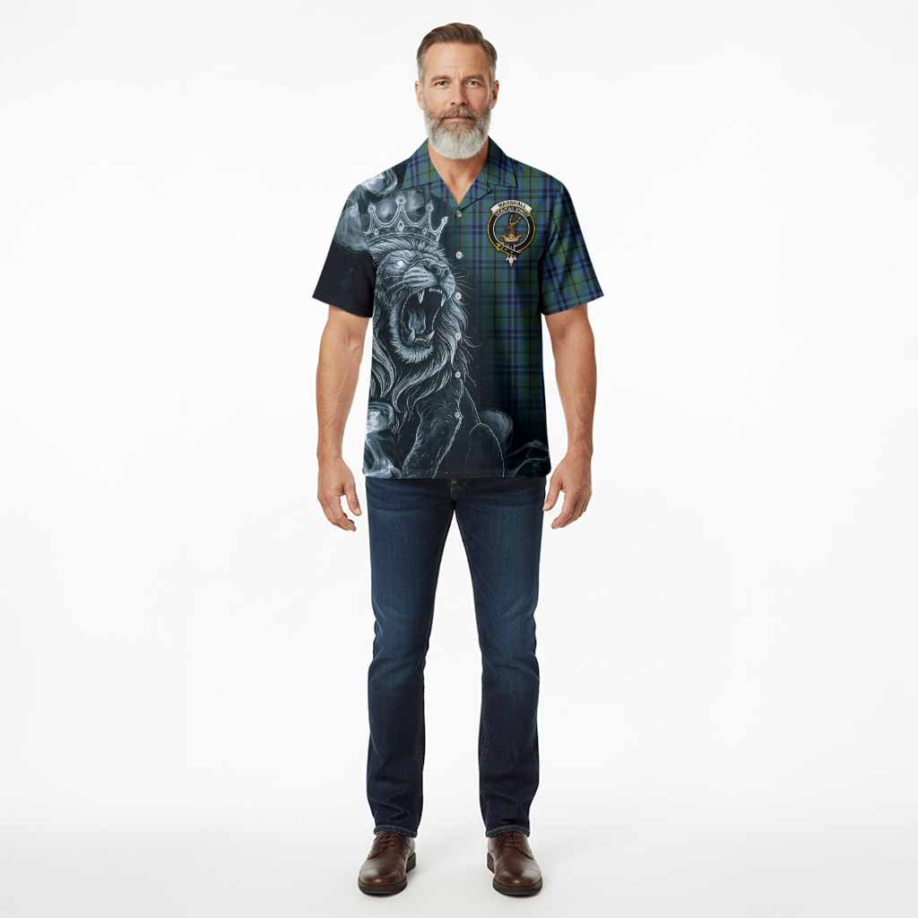 Marshall Tartan Hawaiian Shirt Roaring Lion Heritage