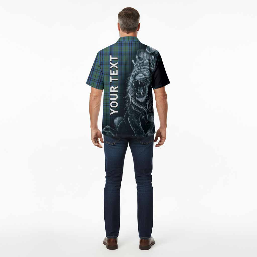 Marshall Tartan Hawaiian Shirt Roaring Lion Heritage