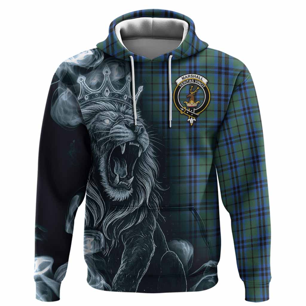 Marshall Tartan Hoodie Roaring Lion Heritage