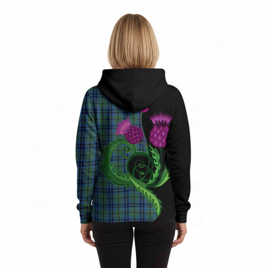 Marshall Tartan Hoodie Traditional Scottish Thistle
