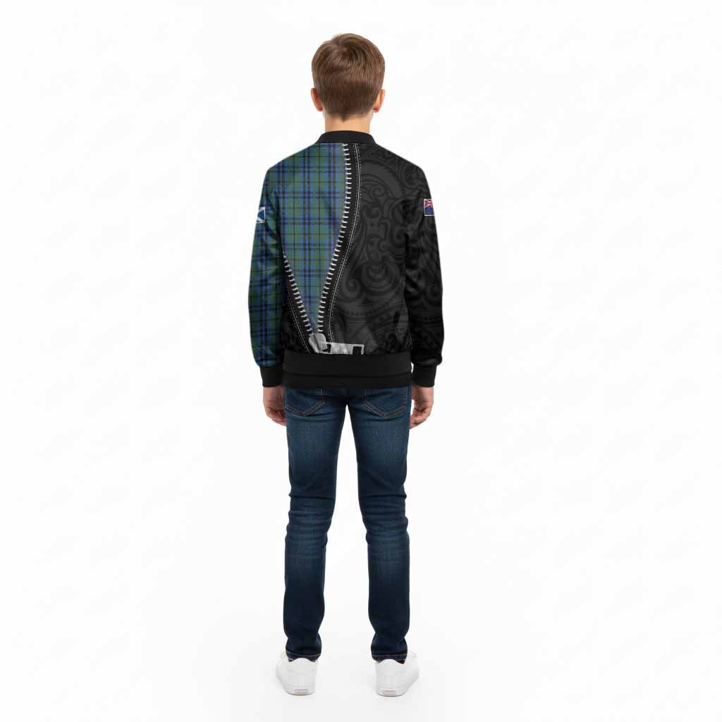 Marshall Tartan Kid Bomber Jacket New Zealand Pattern Unique Zipper Stylized
