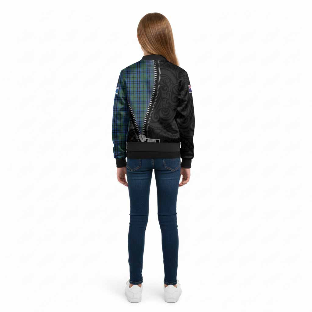Marshall Tartan Kid Bomber Jacket New Zealand Pattern Unique Zipper Stylized