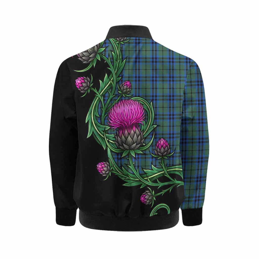 Marshall Tartan Kid Bomber Jacket Resilient Scottish Thistle Kid - Tartan Vibes Clothing