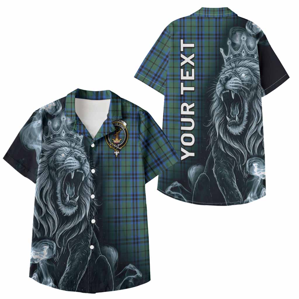 Marshall Tartan Kid Hawaiian Shirt Roaring Lion Heritage